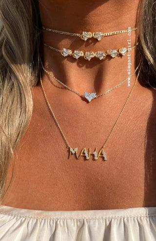 Special diamond name necklace