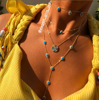 MAREYA LONG TURQUOISE NECKLACE