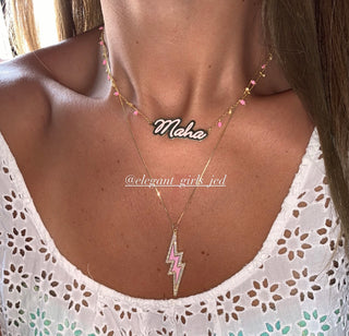 PINK FLASH NECKLACE