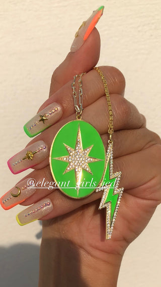 NEON GREEN FLASH NECKLACE