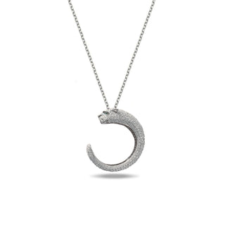 SILVER C PANTHER NECKLACE