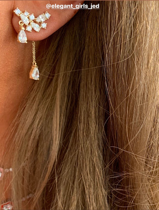 MARQUISE DANGLING EARRING GOLD