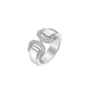 DOUBLE C SILVER RING
