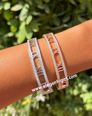 SILVER ATLAS DIAMOND BRACELET