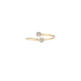 GOLD DIAMOND HOOP RING