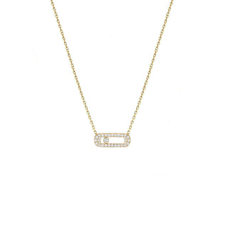 SQUARE GOLD UNO MOVE NECKLACE