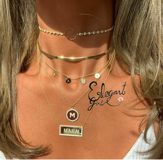 LETTER IN CIRCLE CHOKER