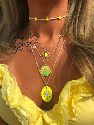 NEON COLORS EYE NECKLACE
