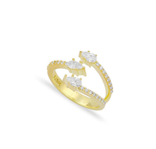 THREE MARQUISE LAYERS RING