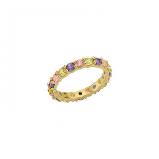 PASTEL COLORS ROUND CUT RING