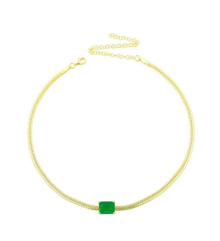 EMERALD SNAKE SKIN CHOKER - ELEGANT GIRLS