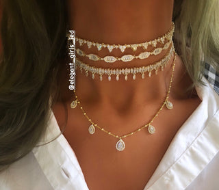 ELEGANT TEARS DROP CHOKER - ELEGANT GIRLS