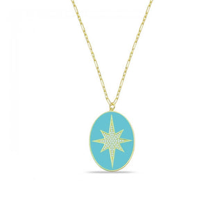 STAR DUST NECKLACE TURQUOISE GOLD