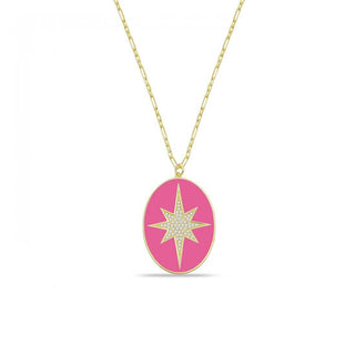 STAR DUST NECKLACE HOT PINK