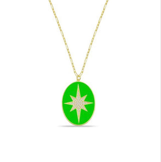 STAR DUST NECKLACE NEON GREEN