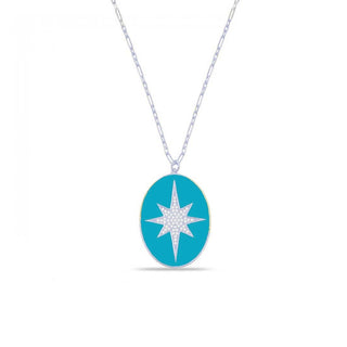 STAR DUST NECKLACE TURQUOISE SILVER