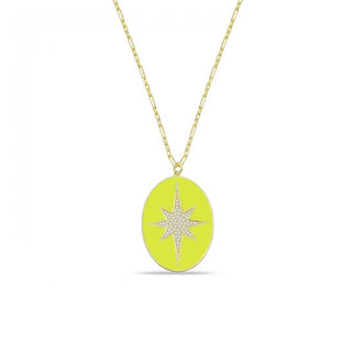 STAR DUST NECKLACE NEON YELLOW