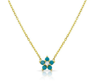 BLUE ELEGANT FLOWER CHOKER