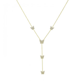 GOLD Y BUTTERFLY NECKLACE