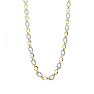 GOLD X SILVER TWO TONE LONG NECKLACE - ELEGANT GIRLS