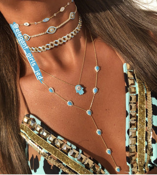 MAREYA LONG TURQUOISE NECKLACE