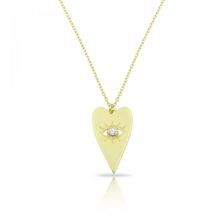 GOLD HEART EYES NECKLACE