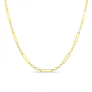 WIDE LINK GOLD CHARM CHAIN