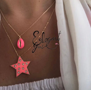 PEACH CANDY STAR NECKLACE