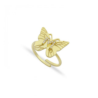LETTER IN BUTTERFLY RING