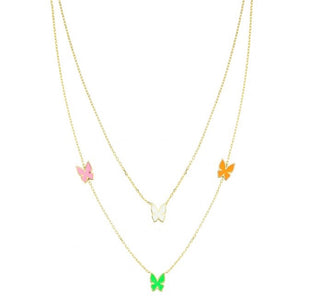CANDY BUTTERFLY LAYER NECKLACE