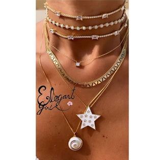 WHITE STAR NECKLACE