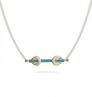 THE POWER BLUE BAGUETTE BAR CHOKER