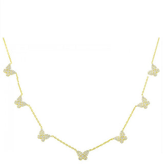 GOLD BUTTERFLY CHOKER OR LONG NECKLACE