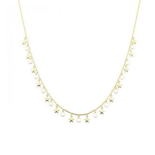 PASTEL COLORS STARS WITH BEADS NECKLACE