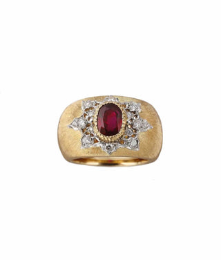 THE LUXURY GOLD RUBY  RING