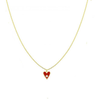 RED MINI HEART NECKLACE
