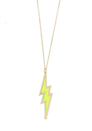 NEON YELLOW FLASH NECKLACE