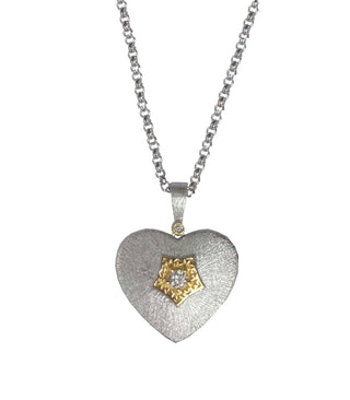 THE LUXURY HEART SILVER NECKLACE