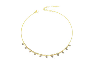 ROLL IN  GOLD SOLITAIRE DROP CHOKER