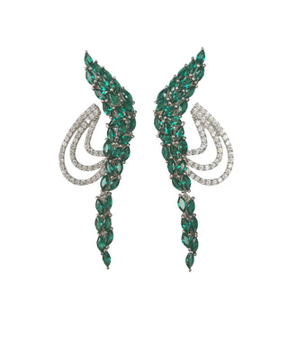 GREEN MARQUISE EARRING