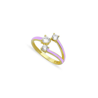 PURPLE 3 SOLITAIRE RING