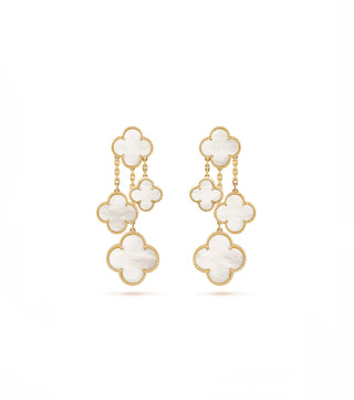 MAGIC MOTHER OF PEARL GOLD EARRING