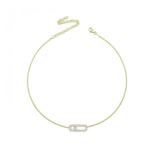 MINI MOVE STONE GOLD CHOKER