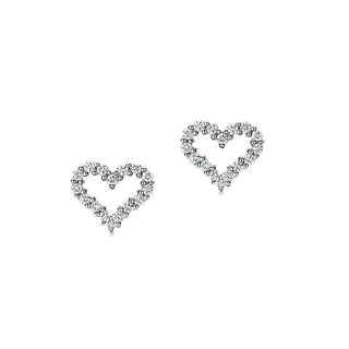 PLATINUM HEART EARRING