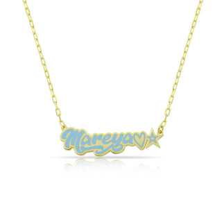ENAMEL NAME WITH STAR AND HEART - ELEGANT GIRLS