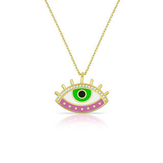 All the eyes on u purple necklace