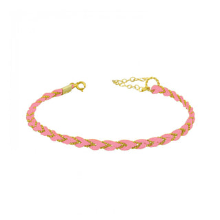 PINK ROPE WITH BALL CHAIN ANKLET