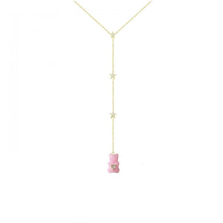 LONG STARS WITH PINK GUMMY BEAR NECKLACE