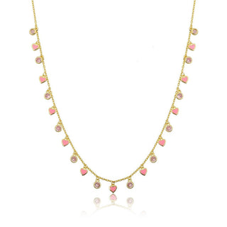 PINK LOVE DANGLING NECKLACE