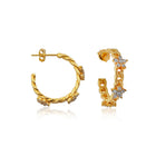 CUBAN FLOWER HOOP  EARRING